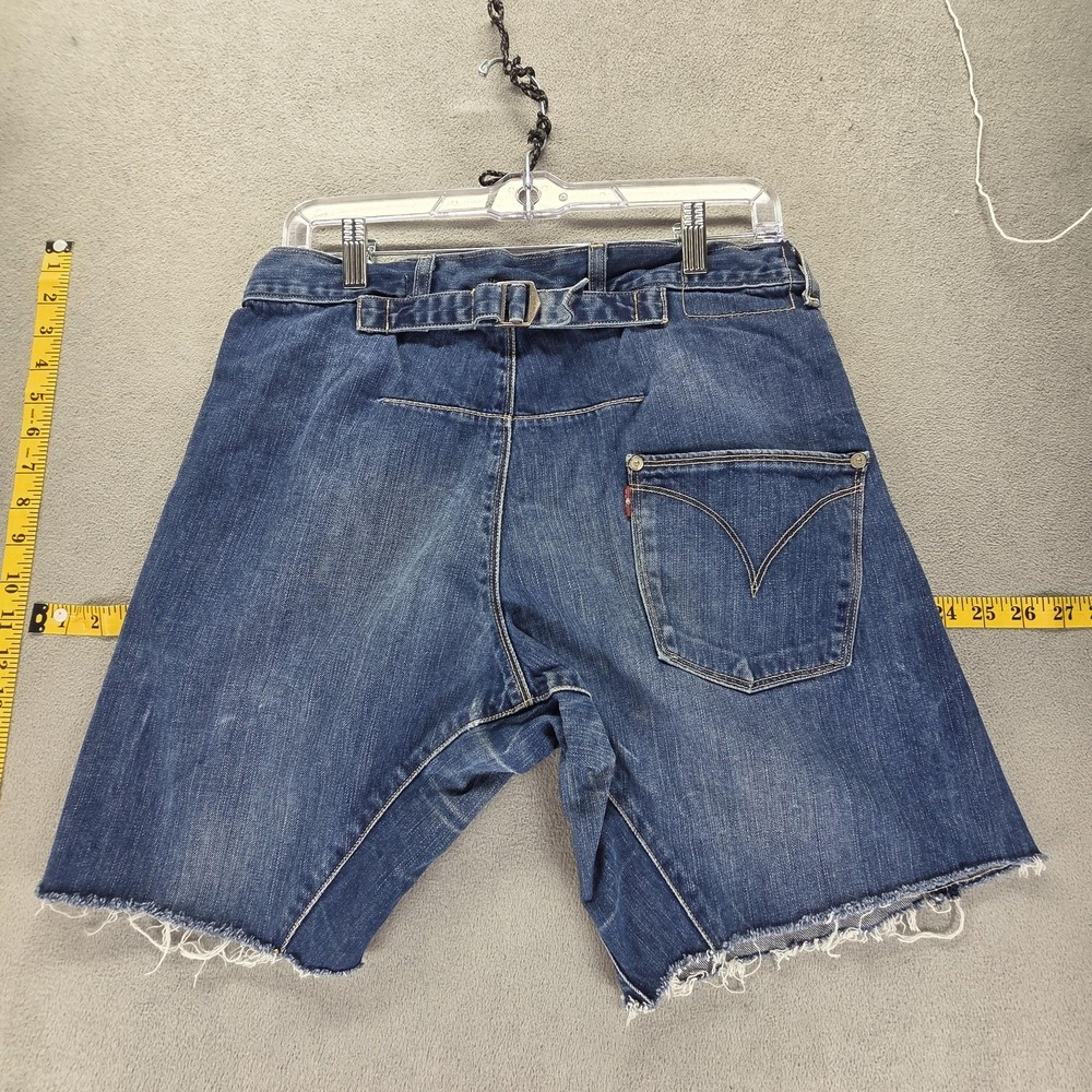 Vintage Levis Engineered Shorts Mens 29 Blue Jeans Jorts Twisted Buckle Back One